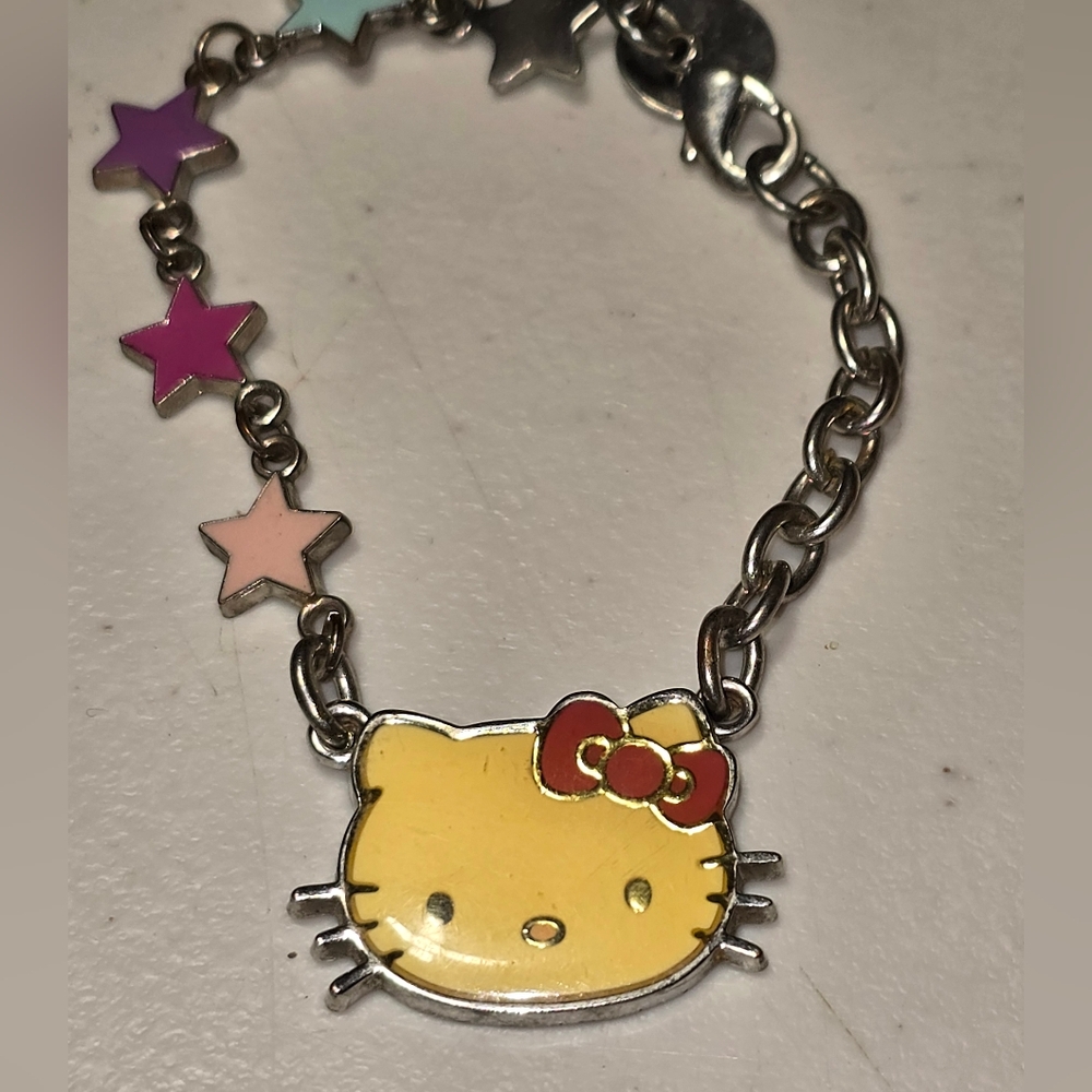Vtg 76' Sanrio Hello Kitty Charmed Bracelet Discolored Lot 4